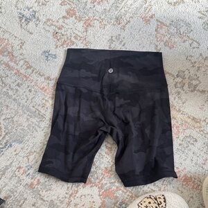 Black Camo Biker Shorts